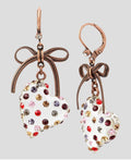 Multi Lucite Heart Drop Earrings