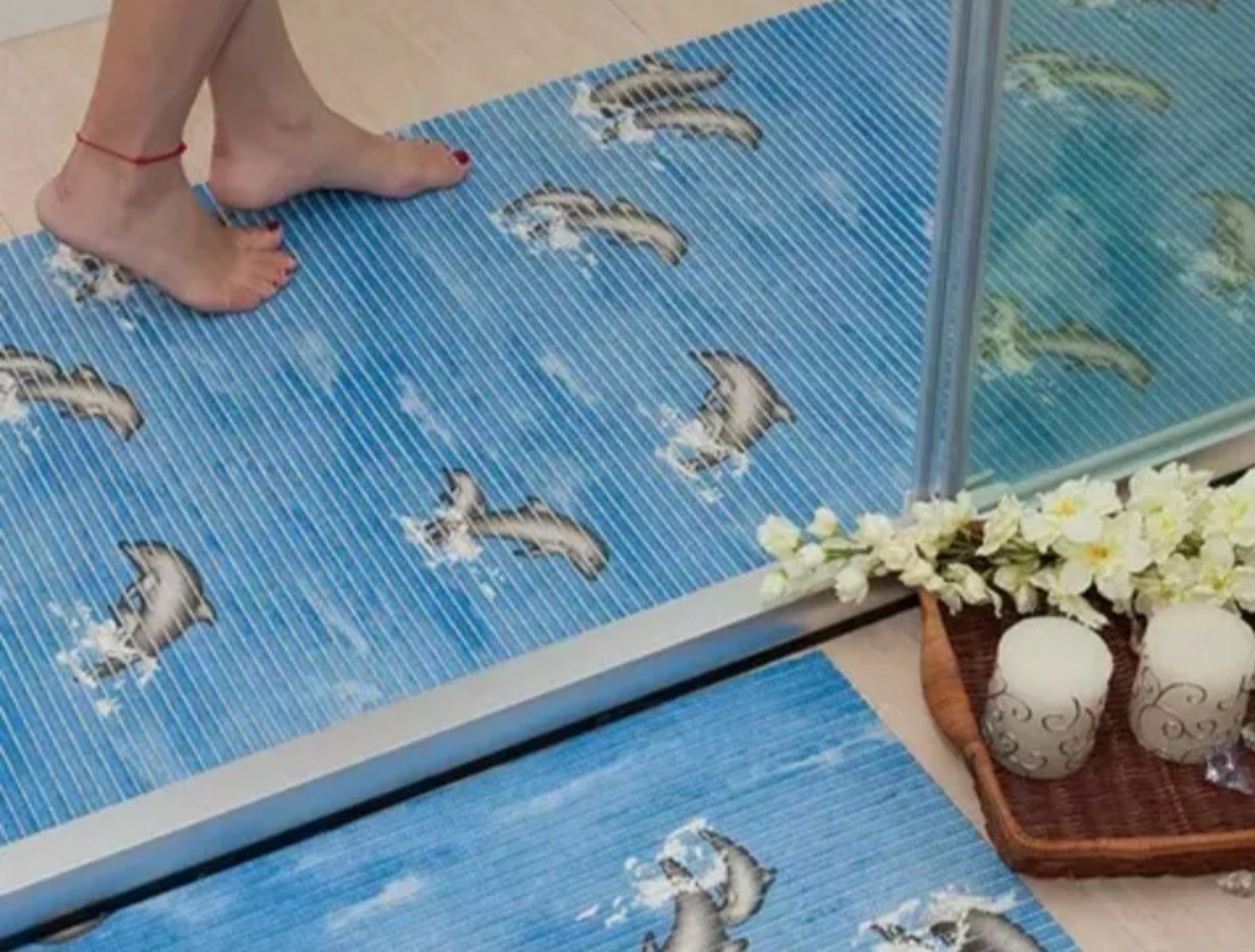 Cushioned Non-Slip/Rubber Runner/Doormat, Easy Cut to Fit in Your Hallway, Bathroom or Kitchen with Scissors,