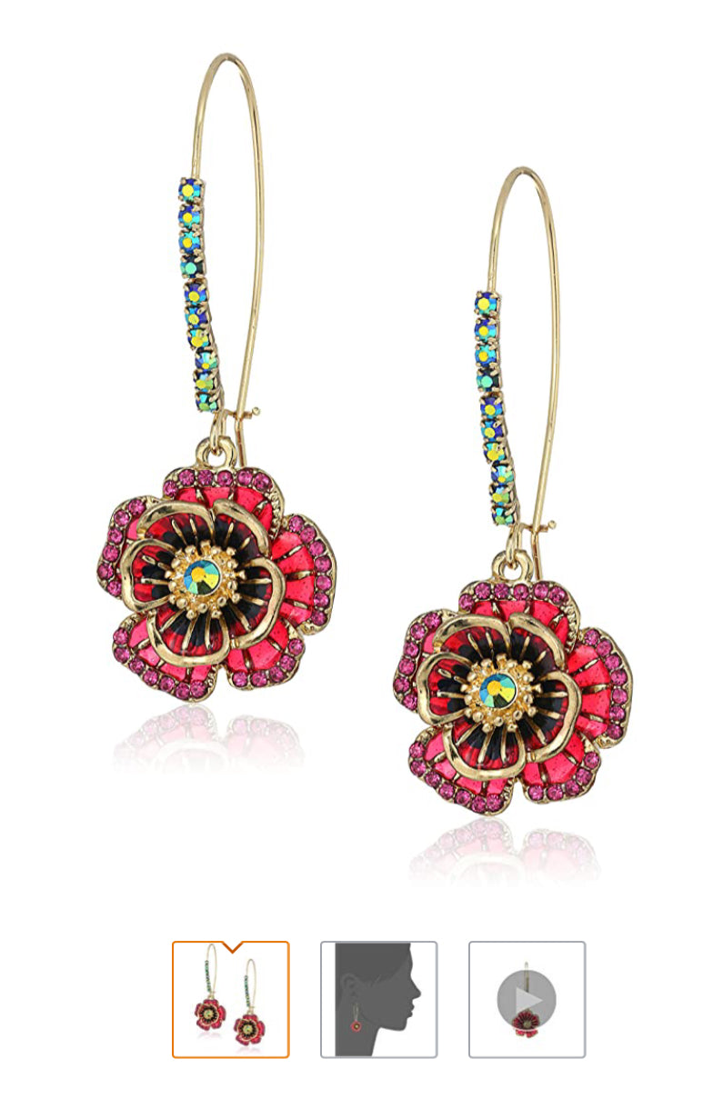 Rose Long Drop Earring